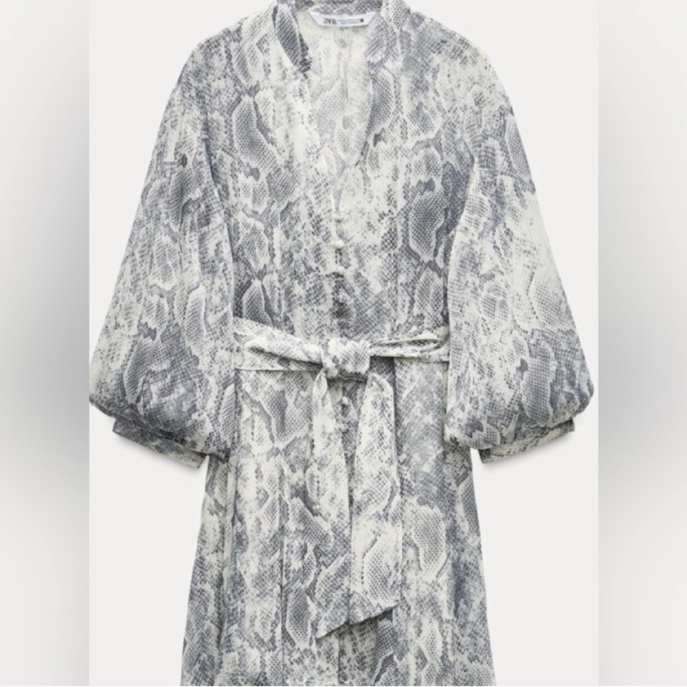 Metallic Thread Animal Print Dress